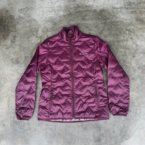 Columbia Walker Mill Heat Seal 650 Raspberry Full Zip Puffer Down Jacket Woman S
